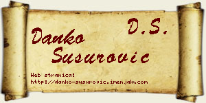 Danko Susurović vizit kartica